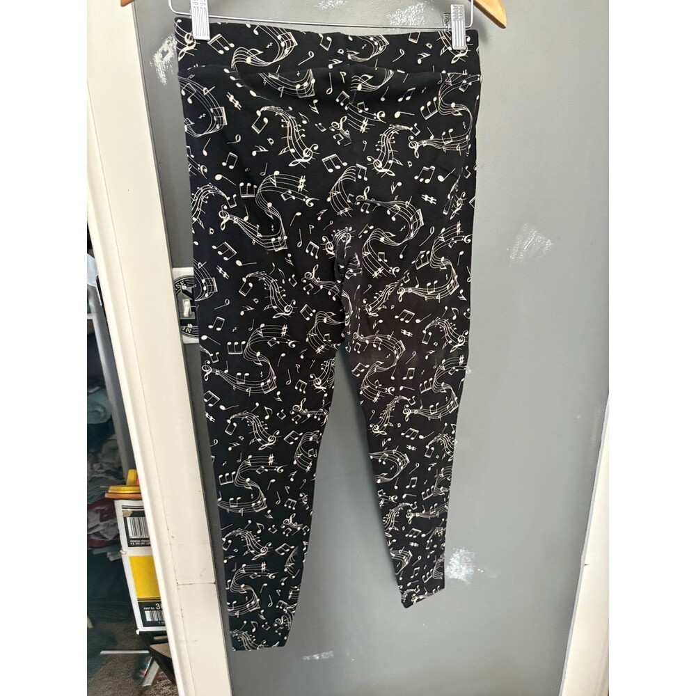 Torrid size 0 black music notes full length leggings